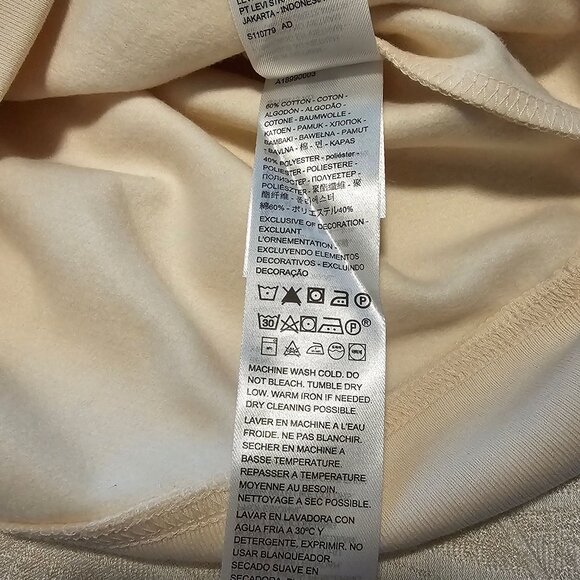 !!!NWT!!! Men’s Levi’s Cream Long Sleeve Polo Sweater, Medium - Picture 9 of 11